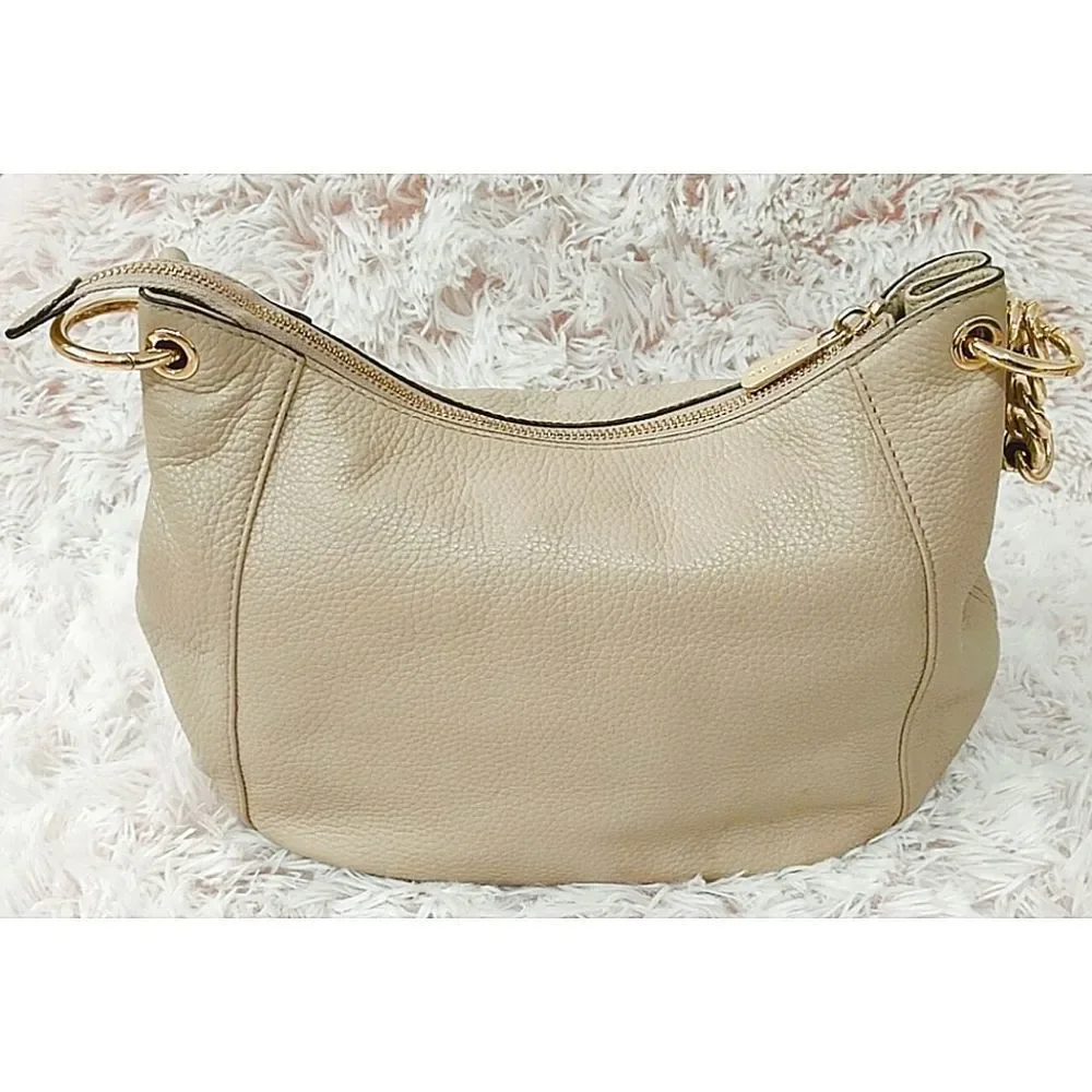 Michael Kors Bisque Pebble Embossed Satchel